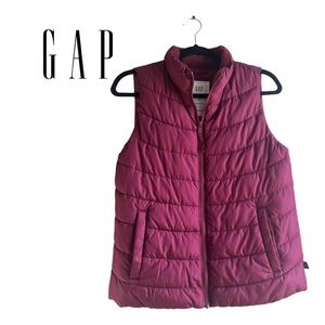 GAP Maroon Vest XS Men/Women Zipper Front and Pockets